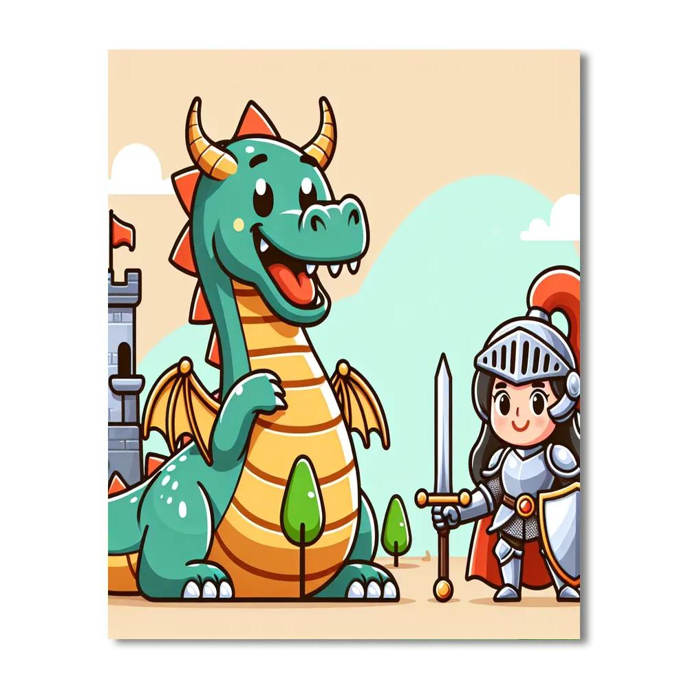 Medieval Dragon Tales Numbered Painting Kits