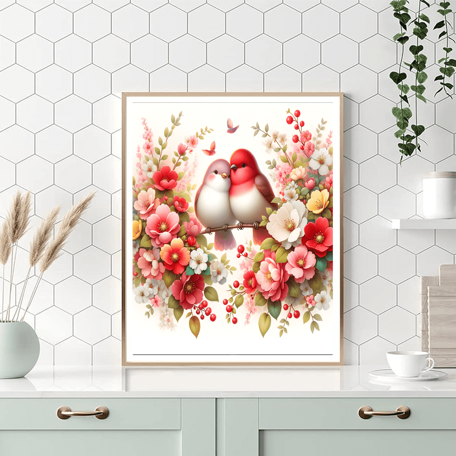 Lovely Lovebirds Paint By Number