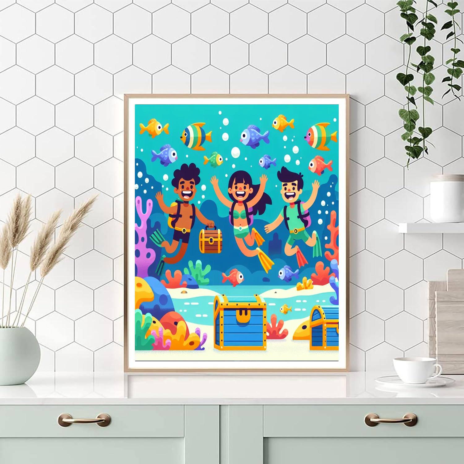 Exciting Ocean Treasure Hunt Paint By Numbers