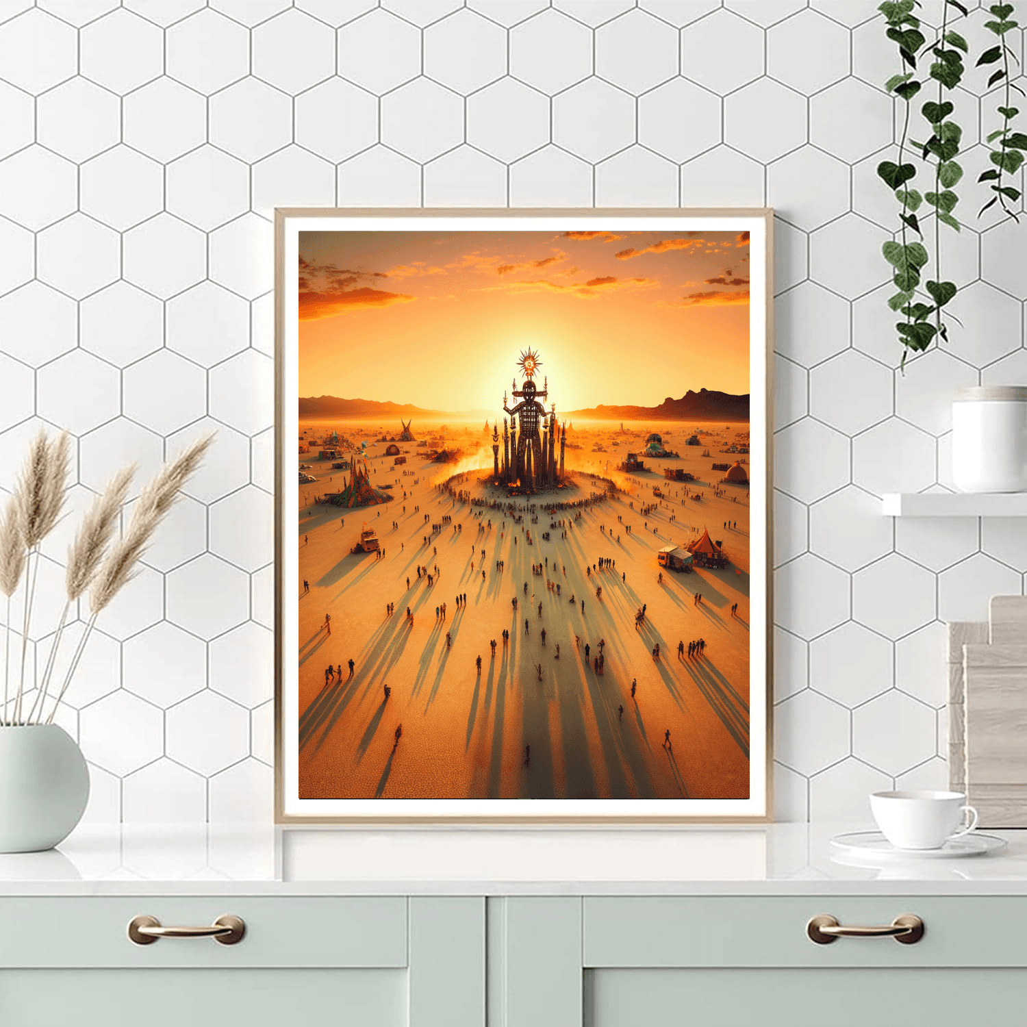 Burning Man - Black Rock City, Nevada, Usa Numbered Painting Kits