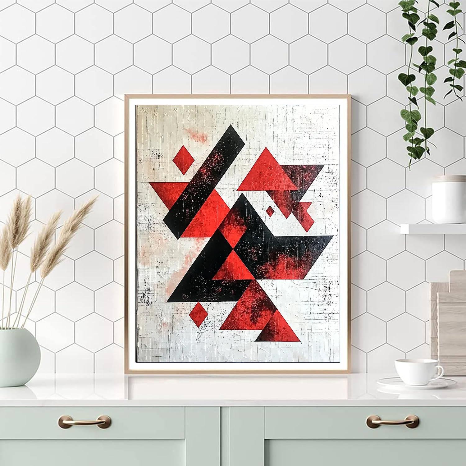 Kazimir Malevich Inspired Contrast Of Elements  DIY Paint By Numbers