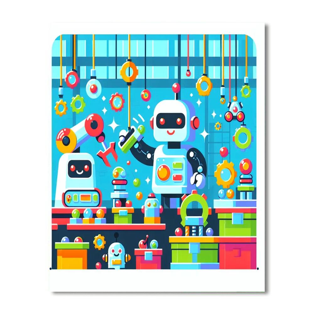 Robot Factory Quest Numbered Painting Kits