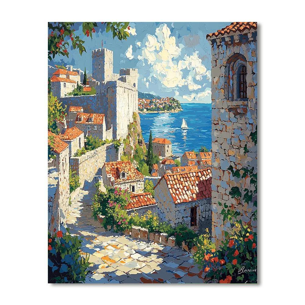 Dubrovnik City Walls - Croatia Paint By Number