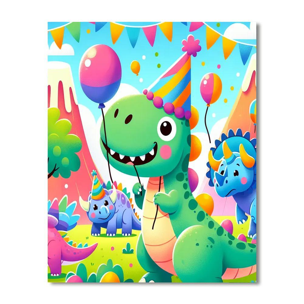 Friendly Dinosaurs Club Painting Number Kit