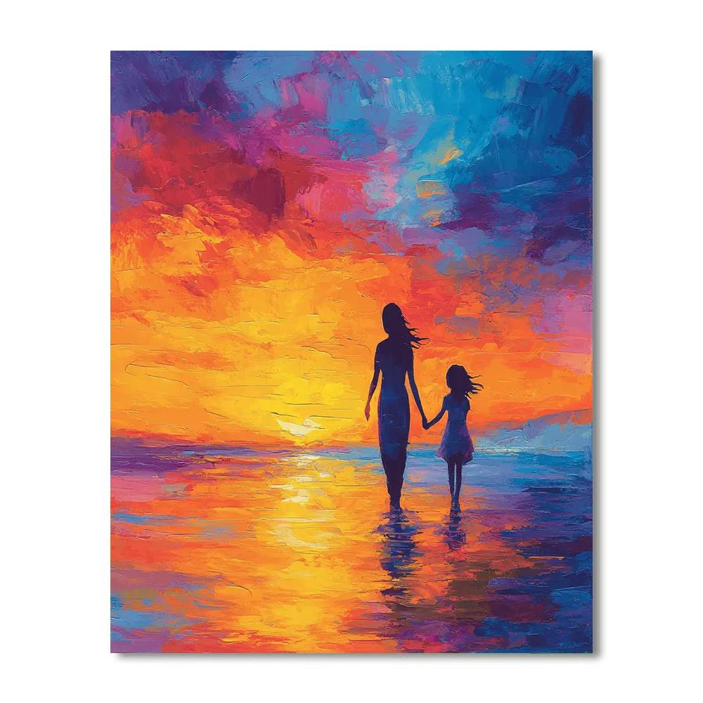 Sunset Stroll Together Painting Number Kit