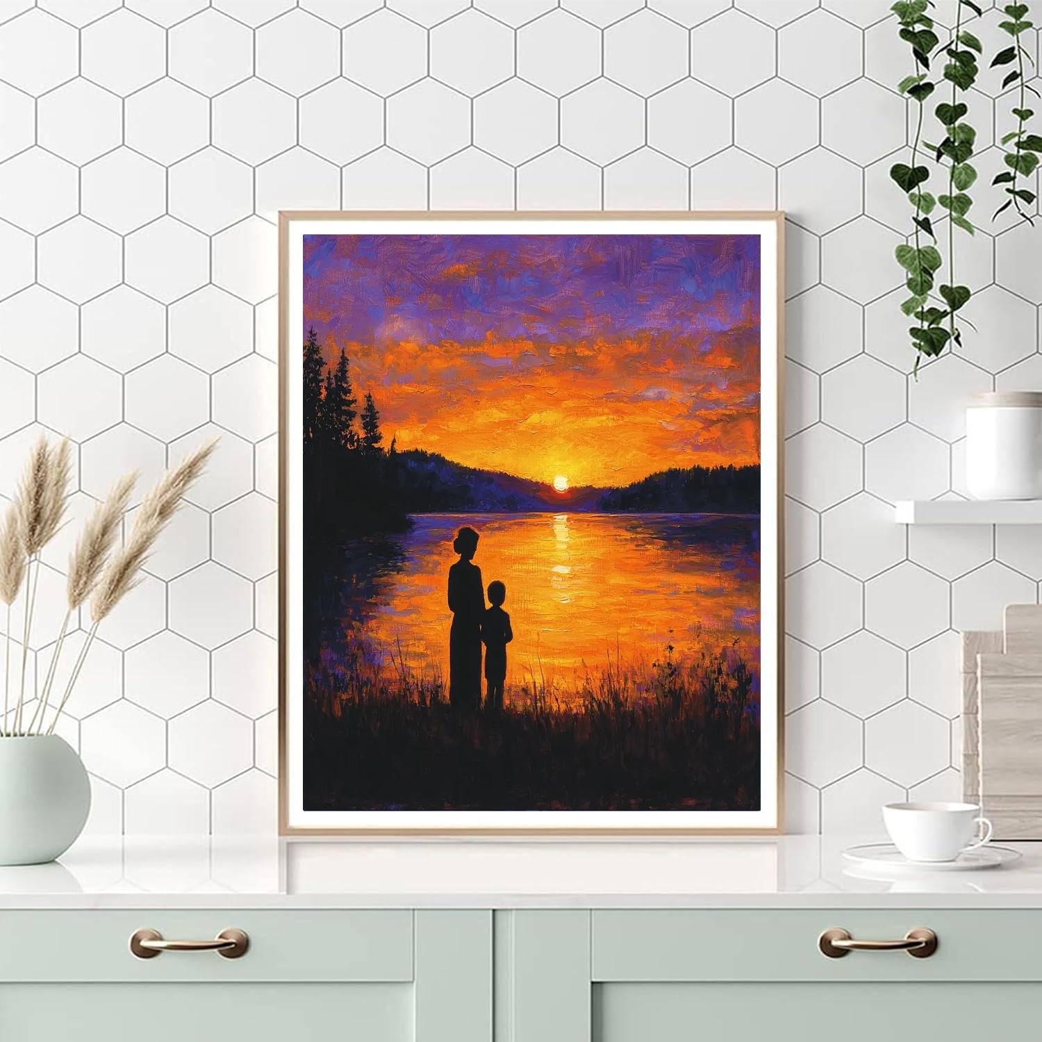 Evening Glow Of Love Numbered Painting Kits