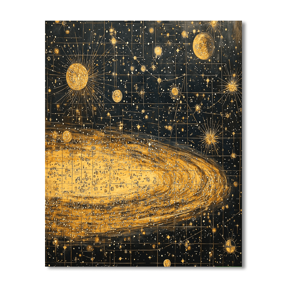 Gustav Klimt Inspired Celestial Map Marvel  Paint By Number