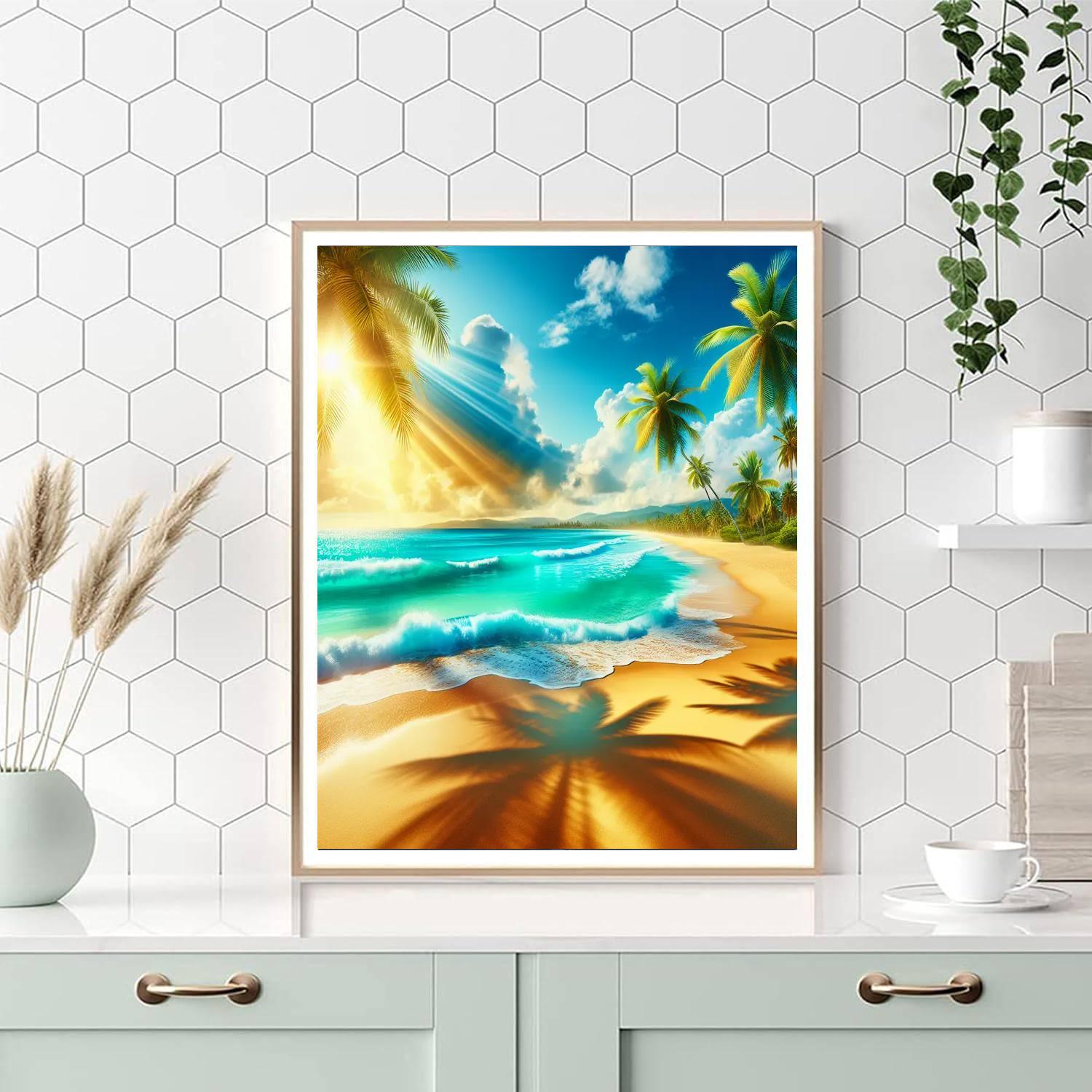 Radiant Tropical Beach Numbered Painting Kits