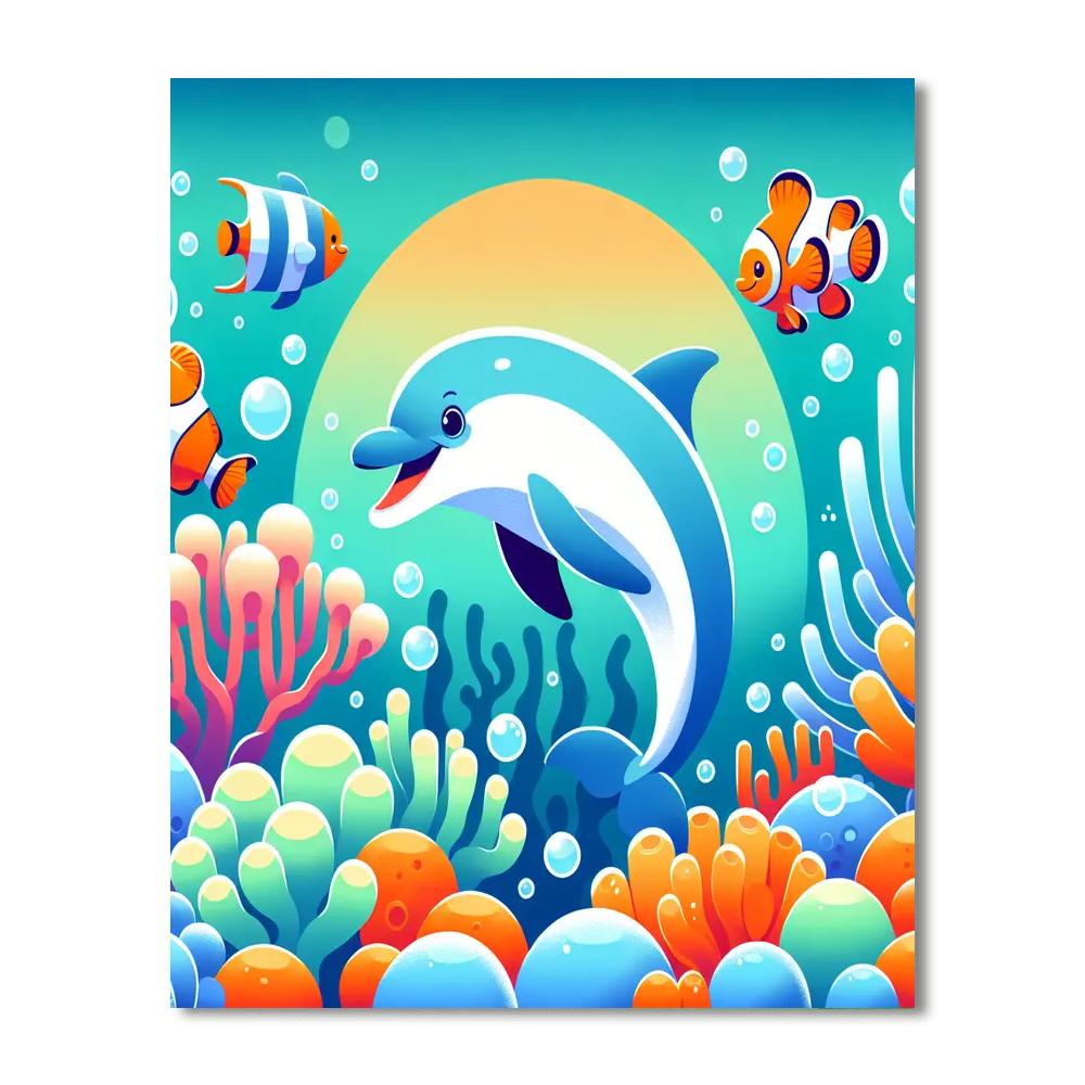 Bubbly Underwater Paradise Paint By Numbers Art