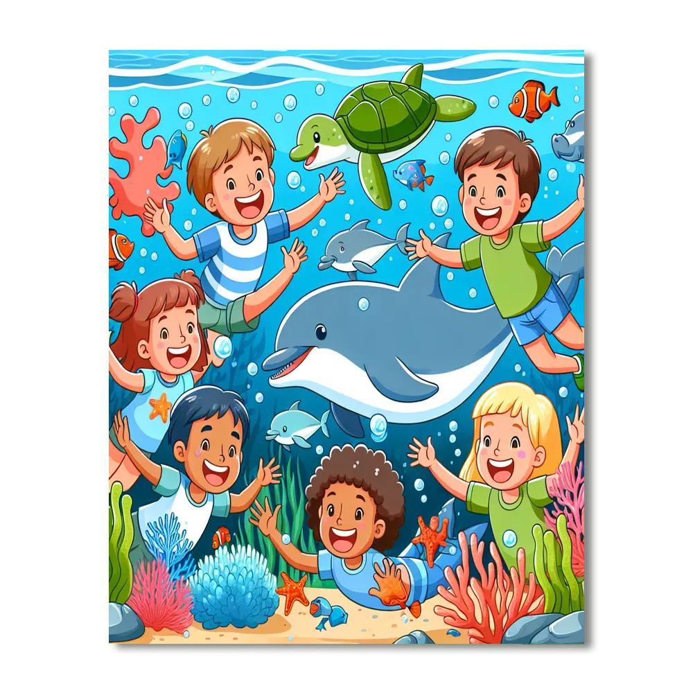 Ocean Adventure With Friends Paint By Color