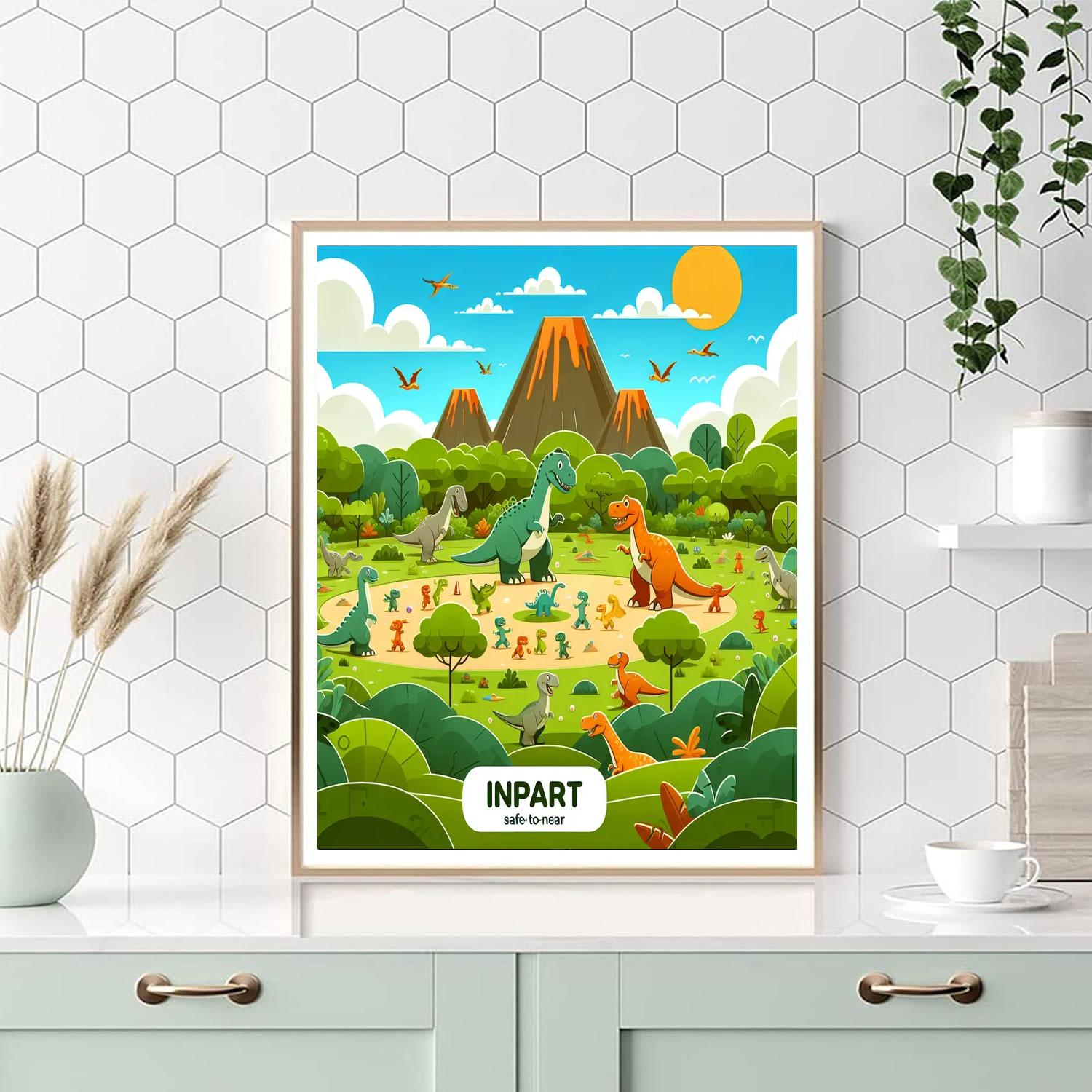 Happy Dinosaur Park Number Painting