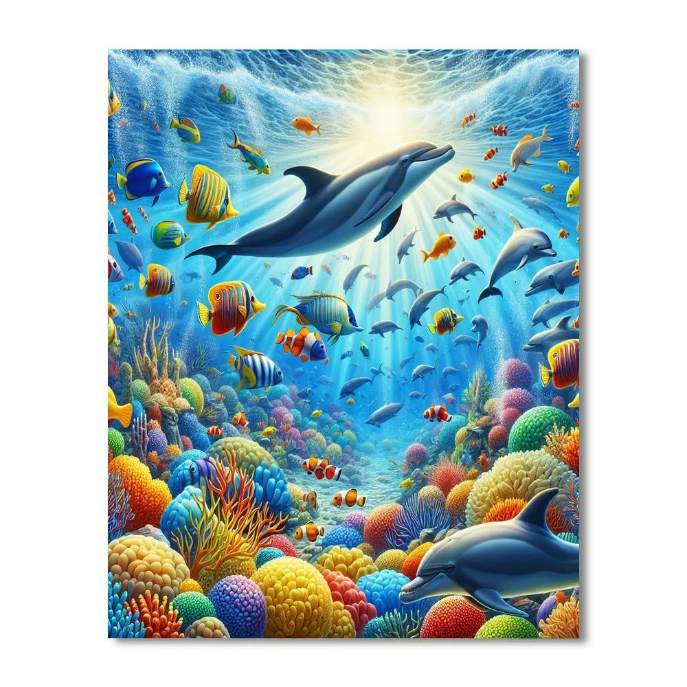 Vibrant Underwater Fantasy DIY Paint By Numbers