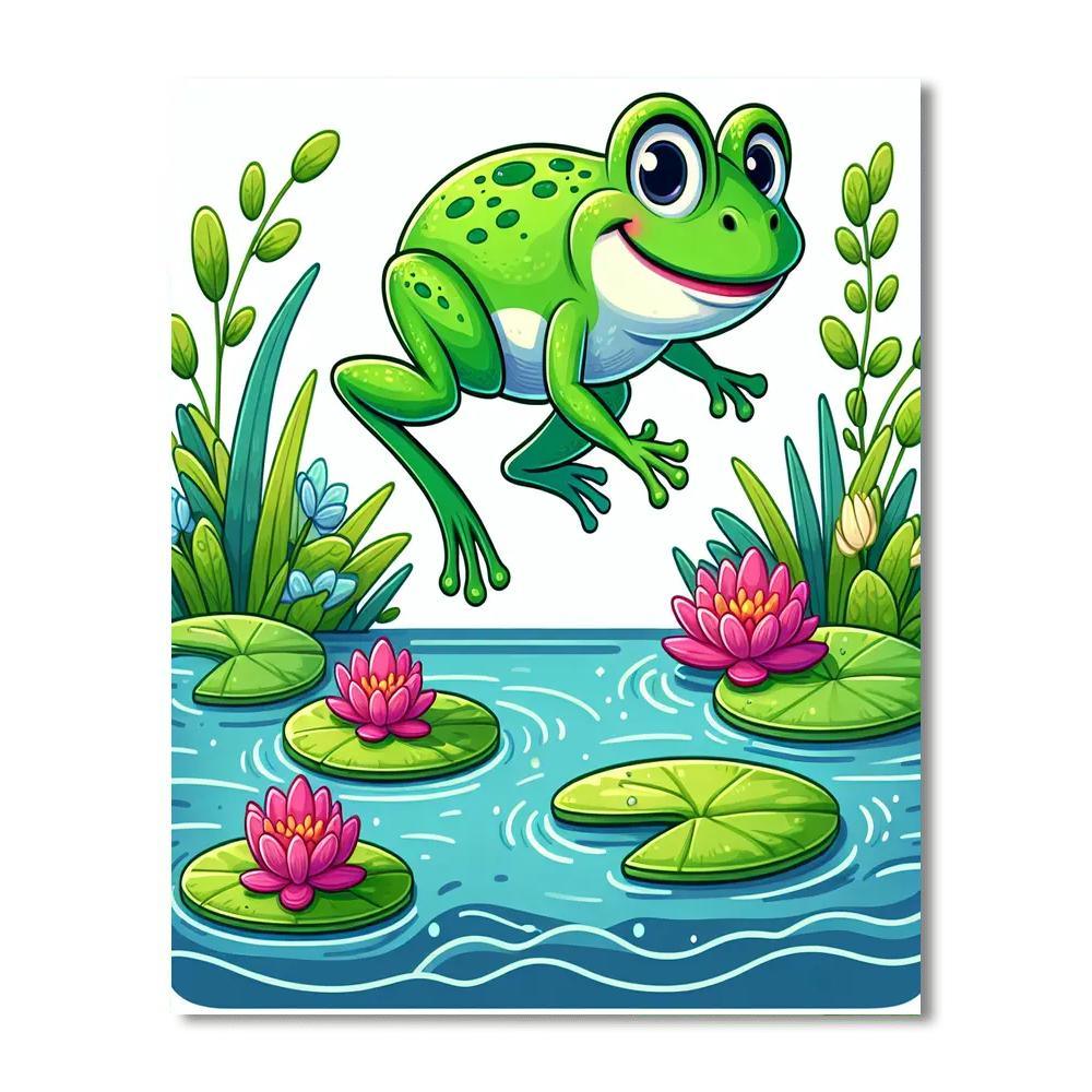 Jumpy Frog Paint By Numbers Art