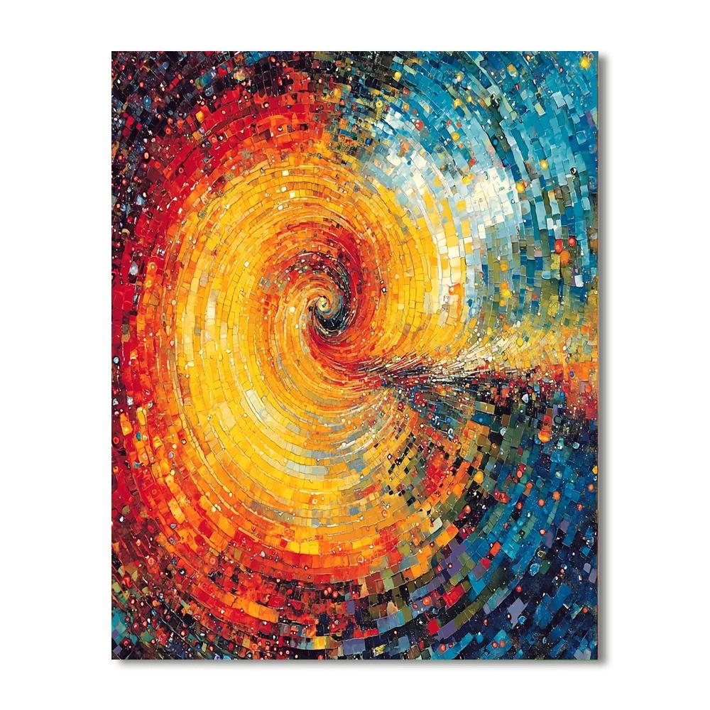 Georges Seurat Inspired Chromatic Vortex  Paint By Numbers Art