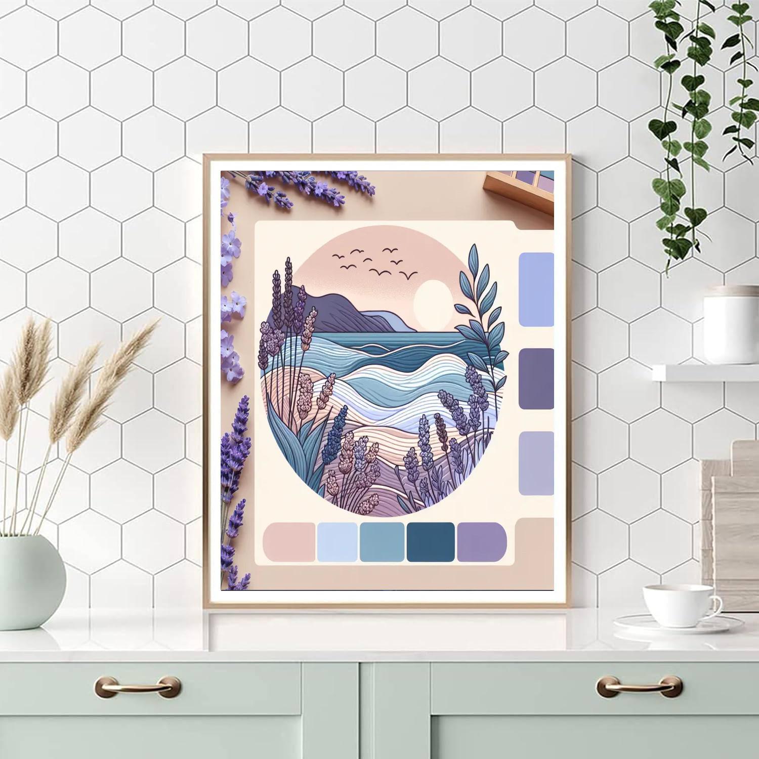 Seaside Lavender Bliss Painting By Numbers Kit