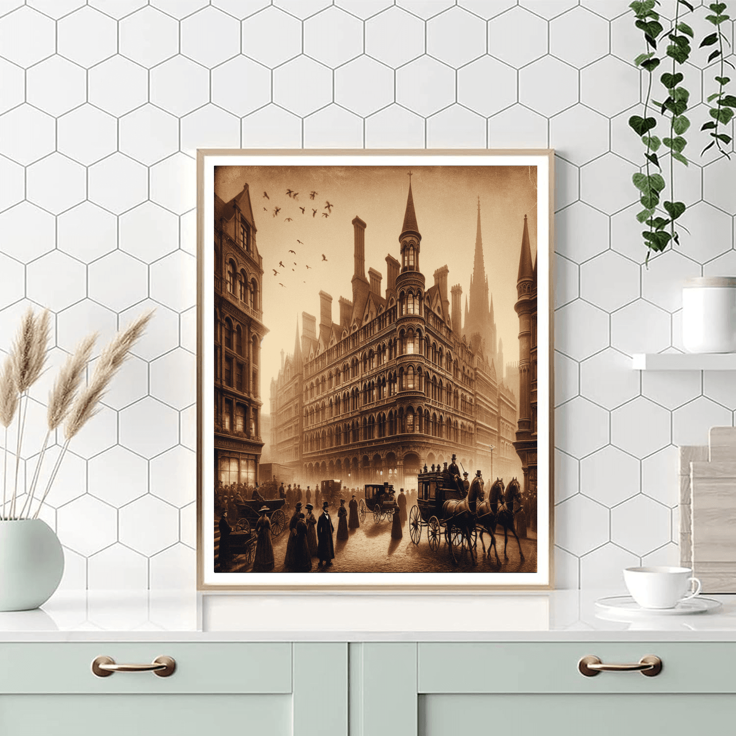 Vintage Cityscape Dreams Paint By Number