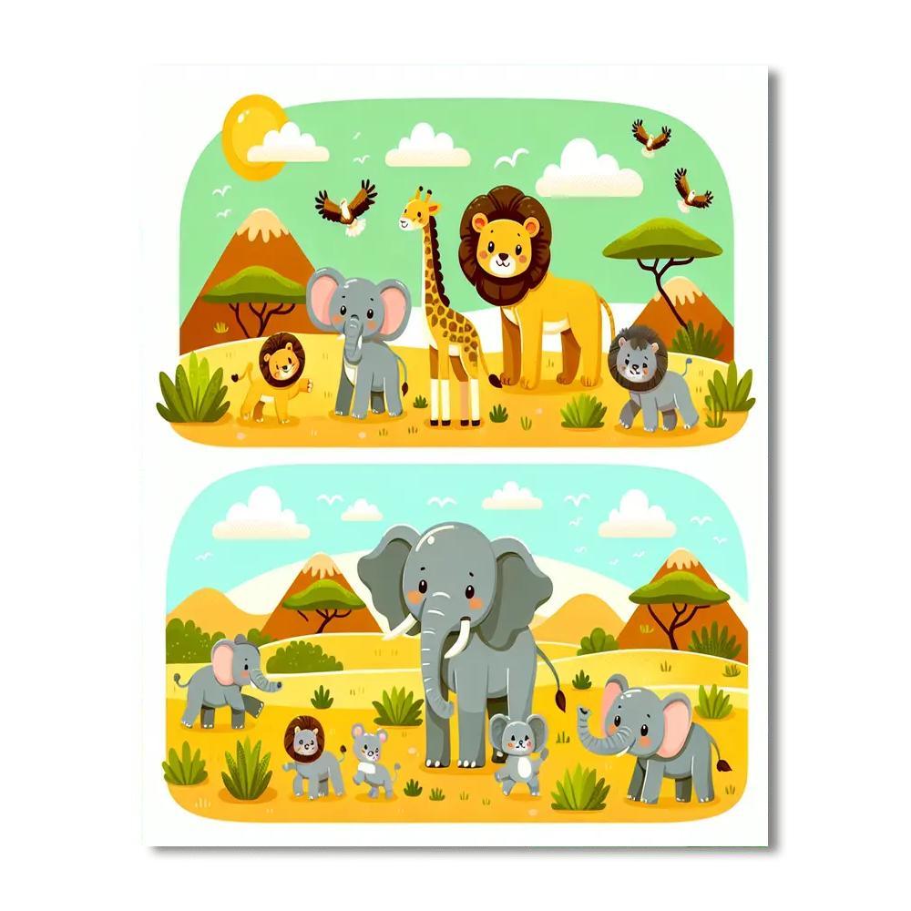 Safari In The Savannah Paint By Numbers Art