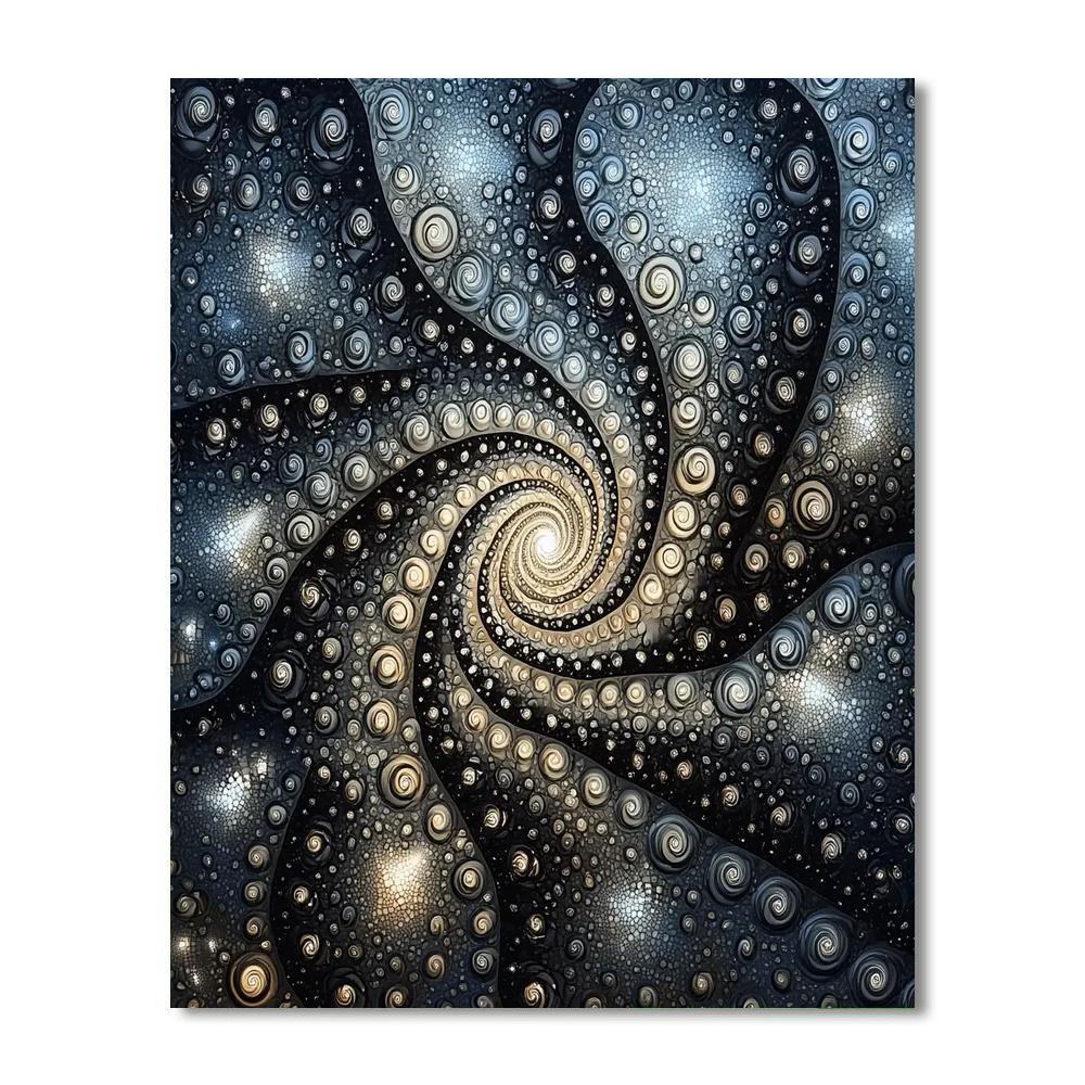 M.C. Escher Inspired Fractal Dreams  Number Painting