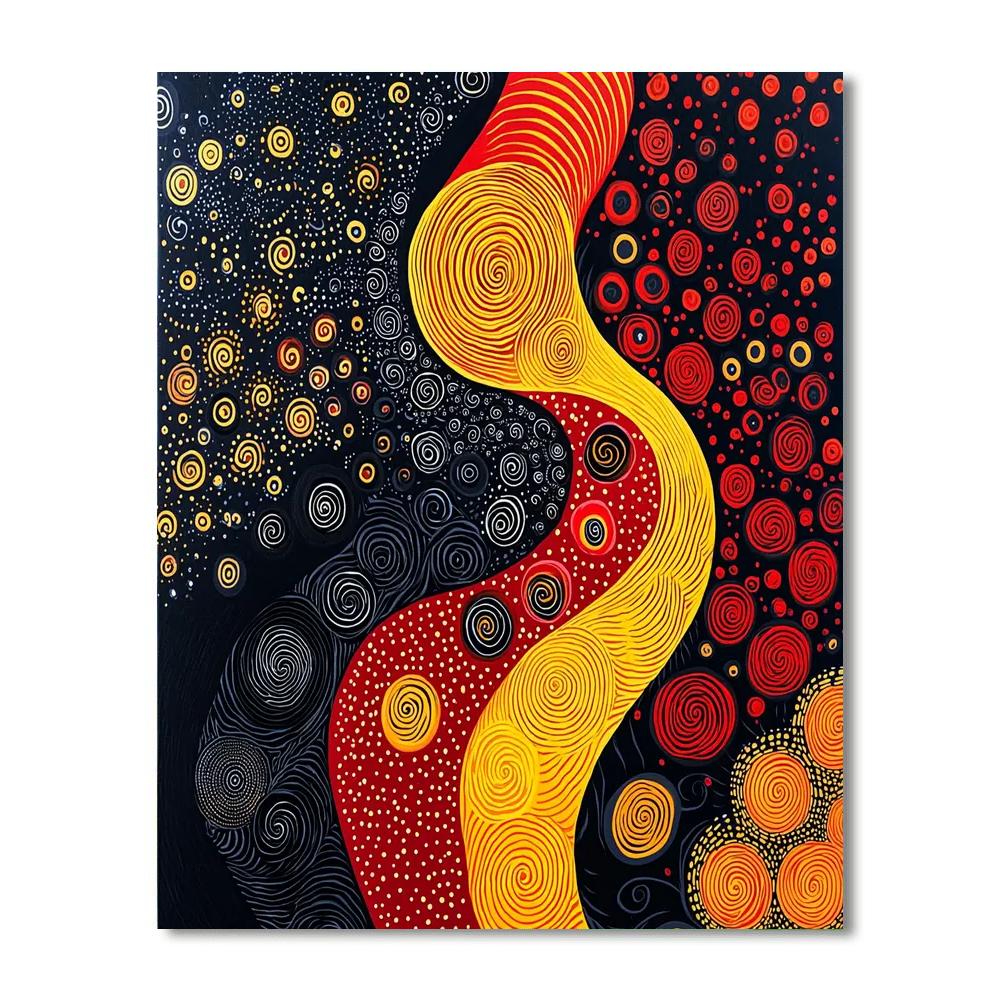Yayoi Kusama Inspired Hypnotic Spiral Universe  DIY Paint By Numbers