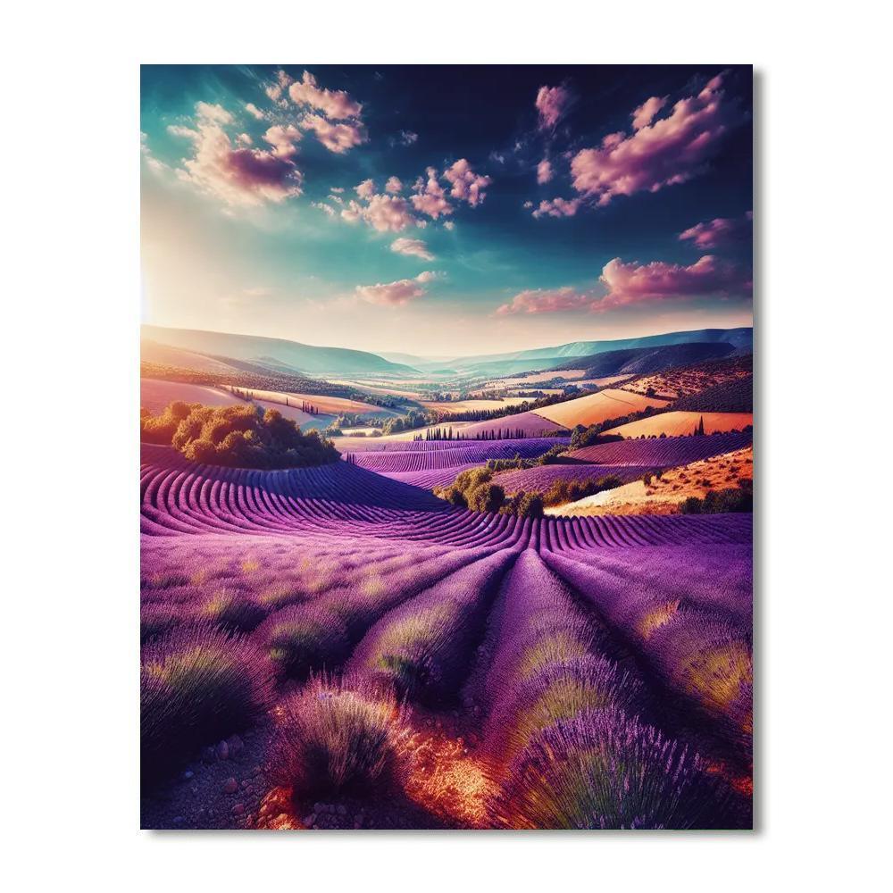 Sunny Provence Countryside Numbered Painting Kits