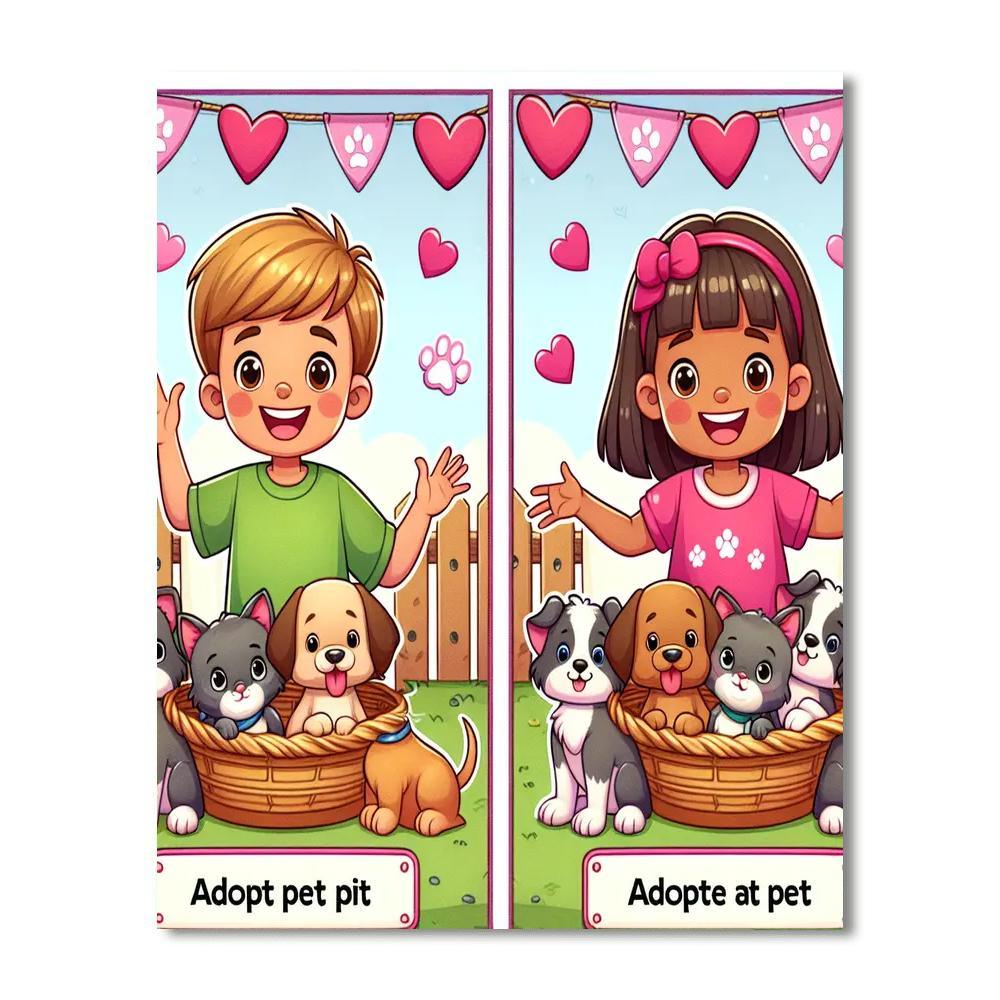 Enchanting Pet Adoption Fair Paint By Numbers Kits
