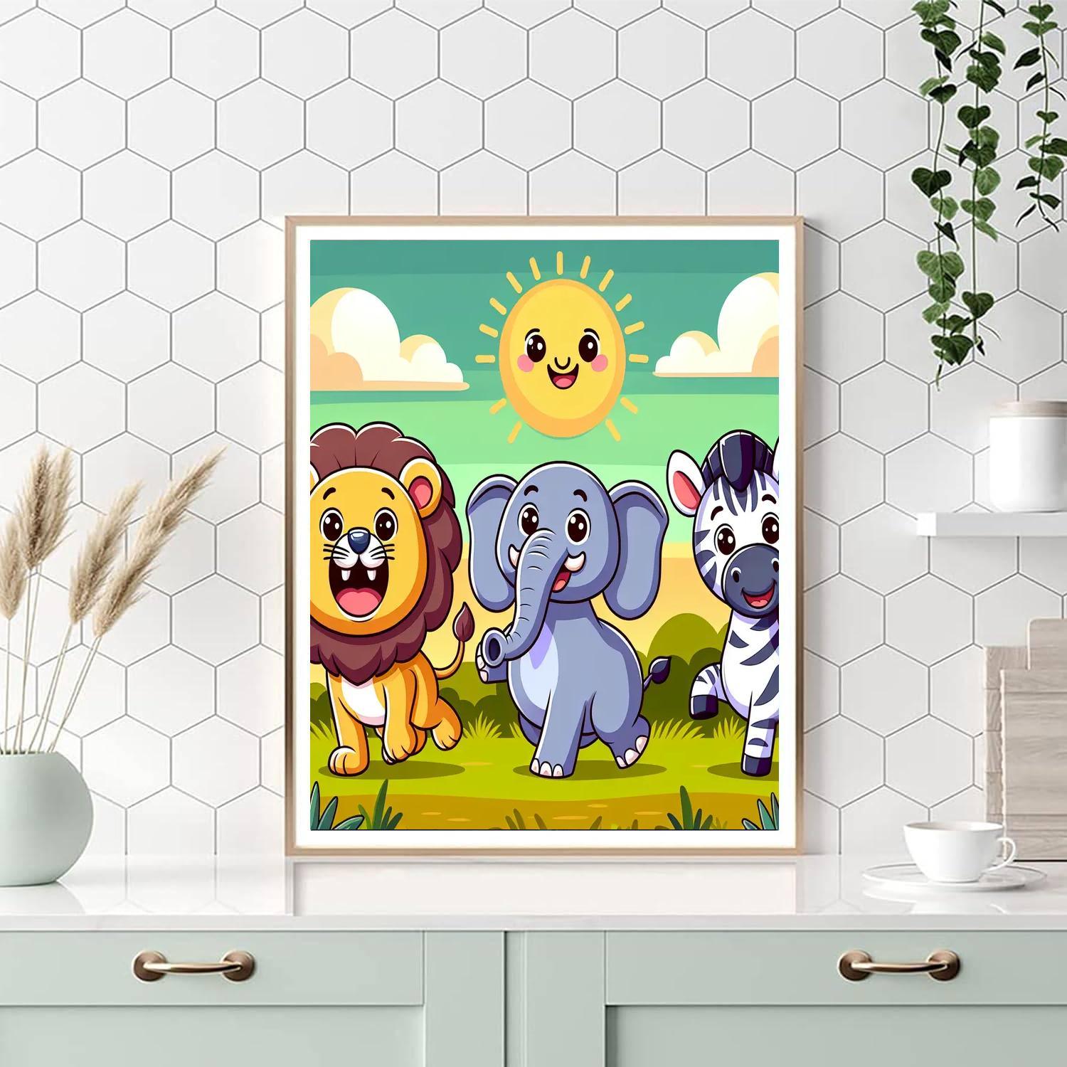 Safari Wildlife DIY Paint By Numbers