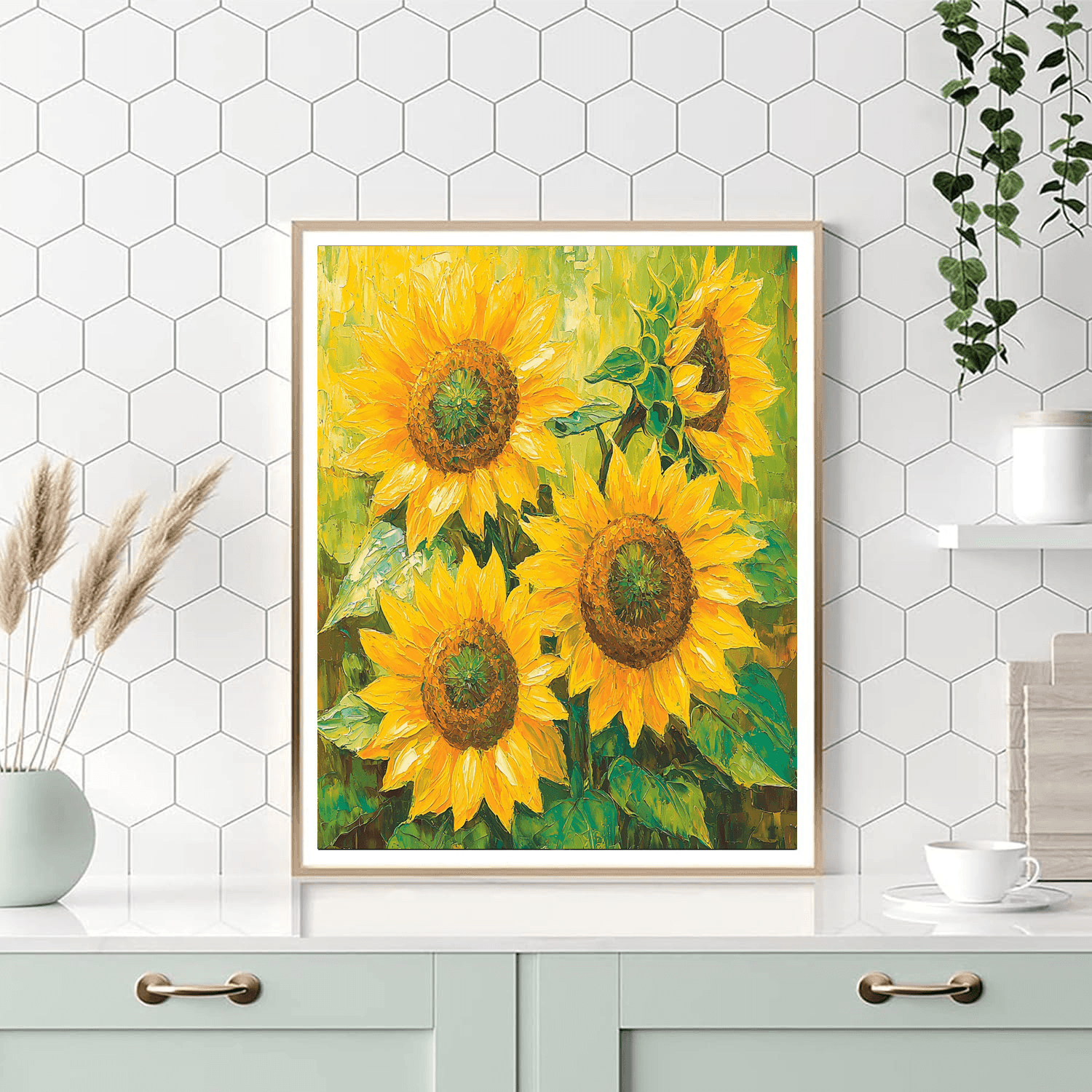 Van Gogh Inspired Sunflower Reverie  Paint By Numbers Art