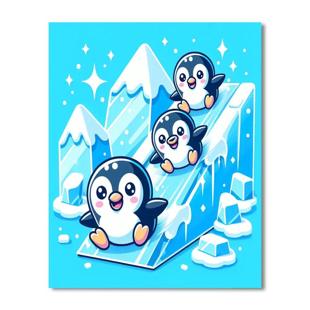 Penguin Polar Plunge Paint By Color