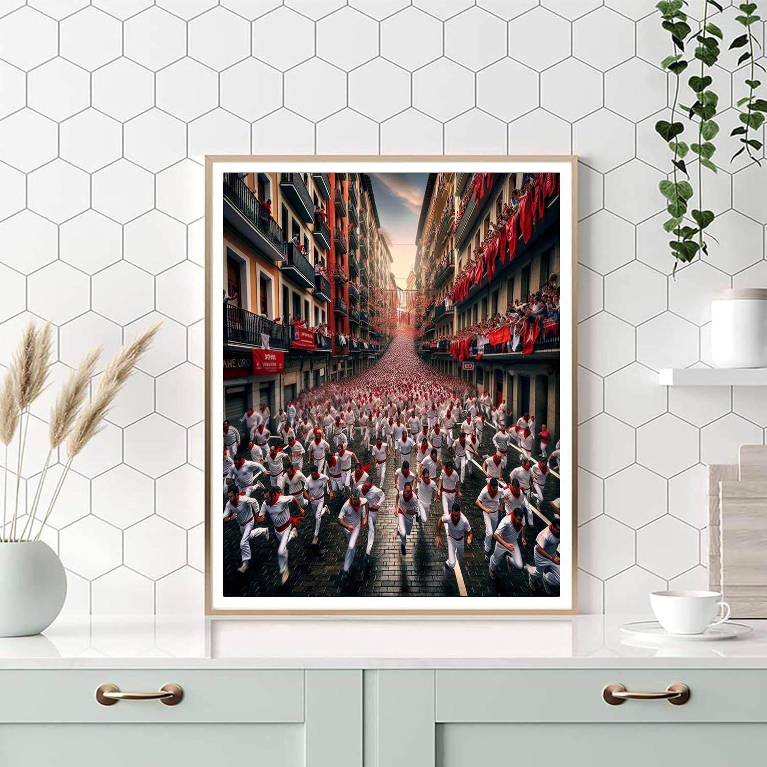 Festival Of San Fermín - Pamplona DIY Paint By Numbers