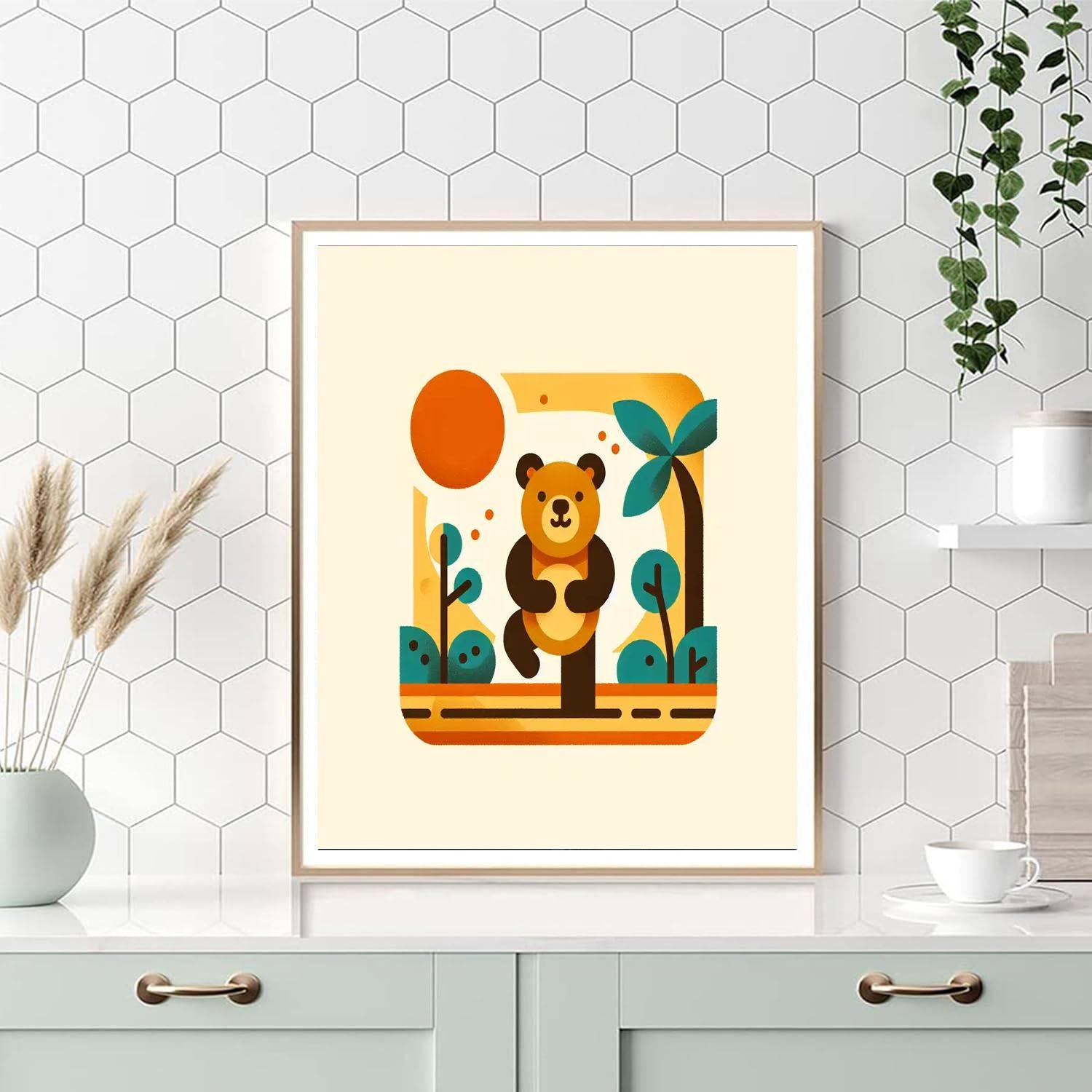 Sunny Sun Bear Paint By Numbers Art