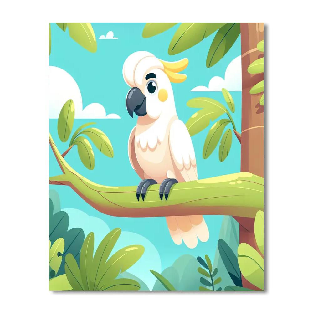 Curious Cockatoo Paint By Numbers Art