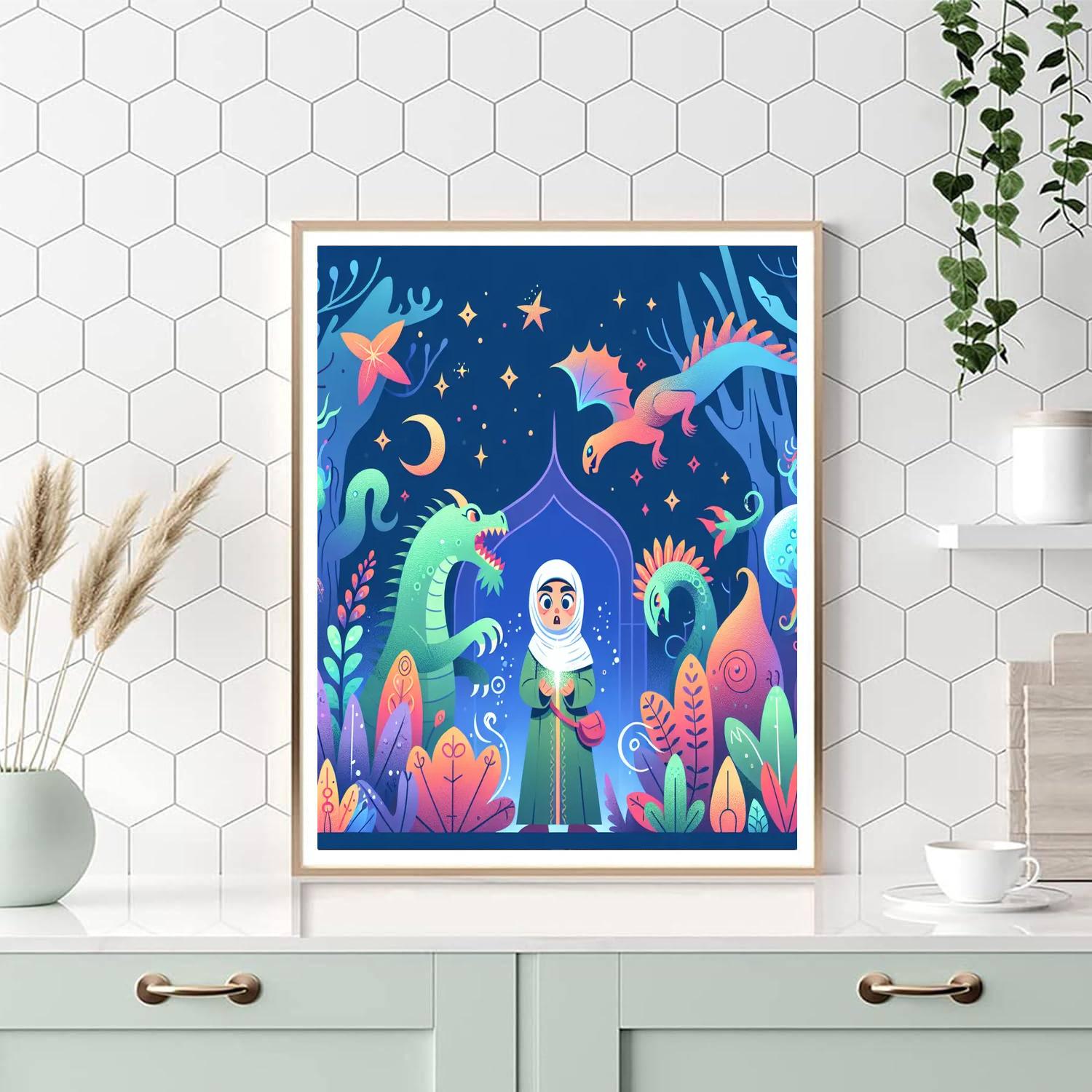 Mythical Creature Encounter Number Painting