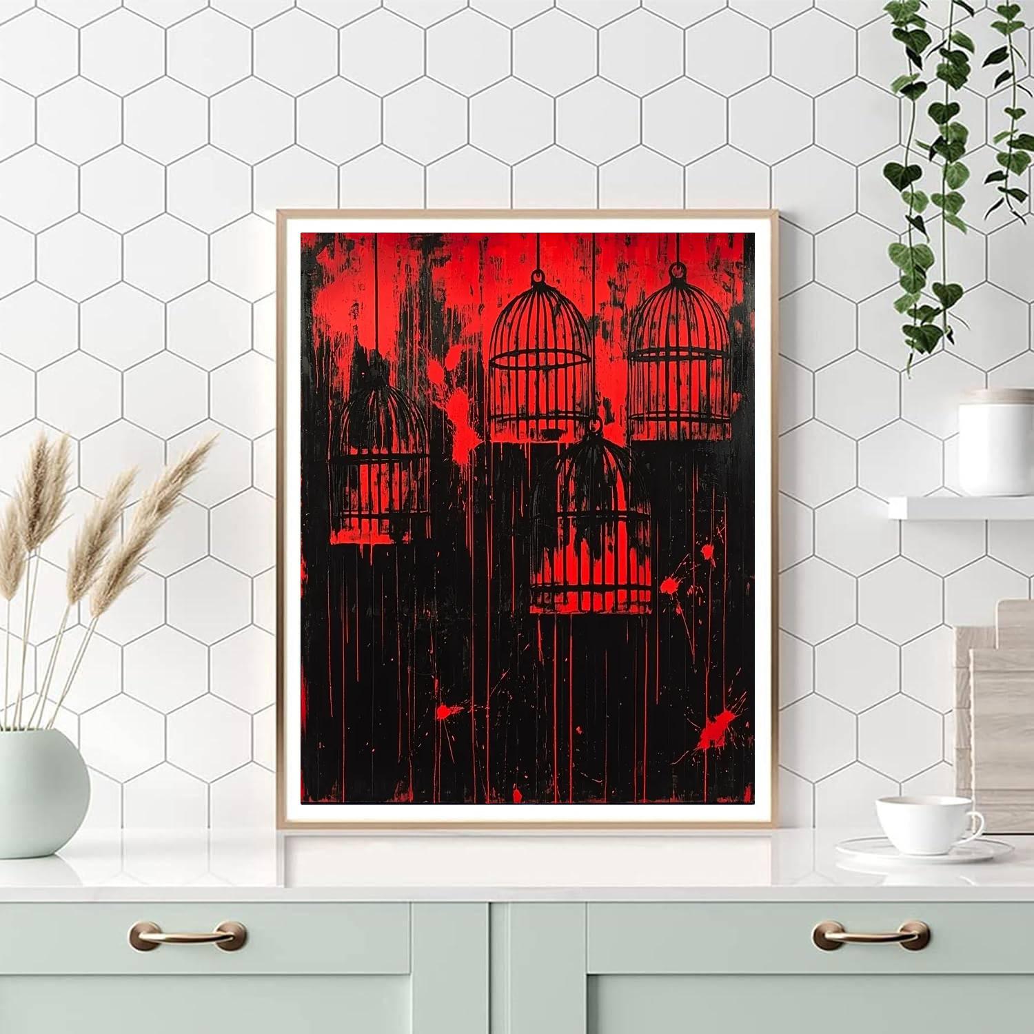 Banksy Inspired Caged Voices  DIY Paint By Numbers