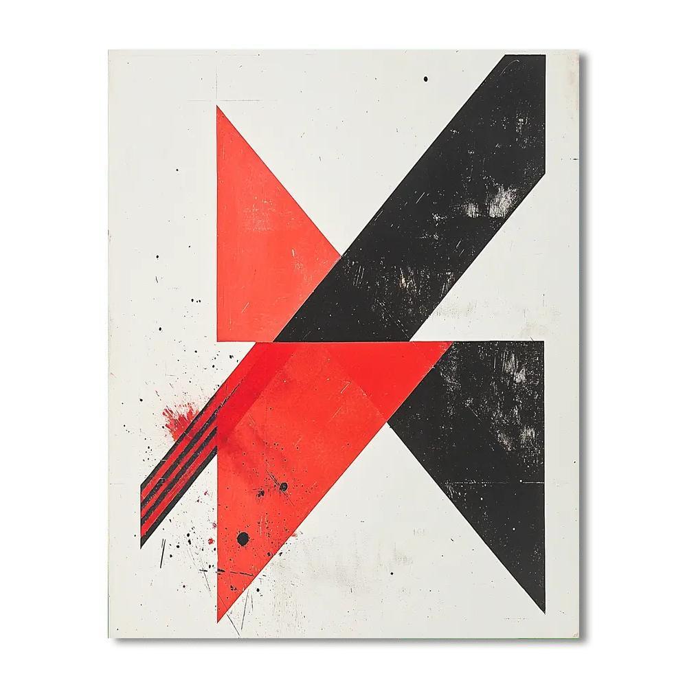 Kazimir Malevich Inspired Dynamic Tension  Numbered Painting Kits