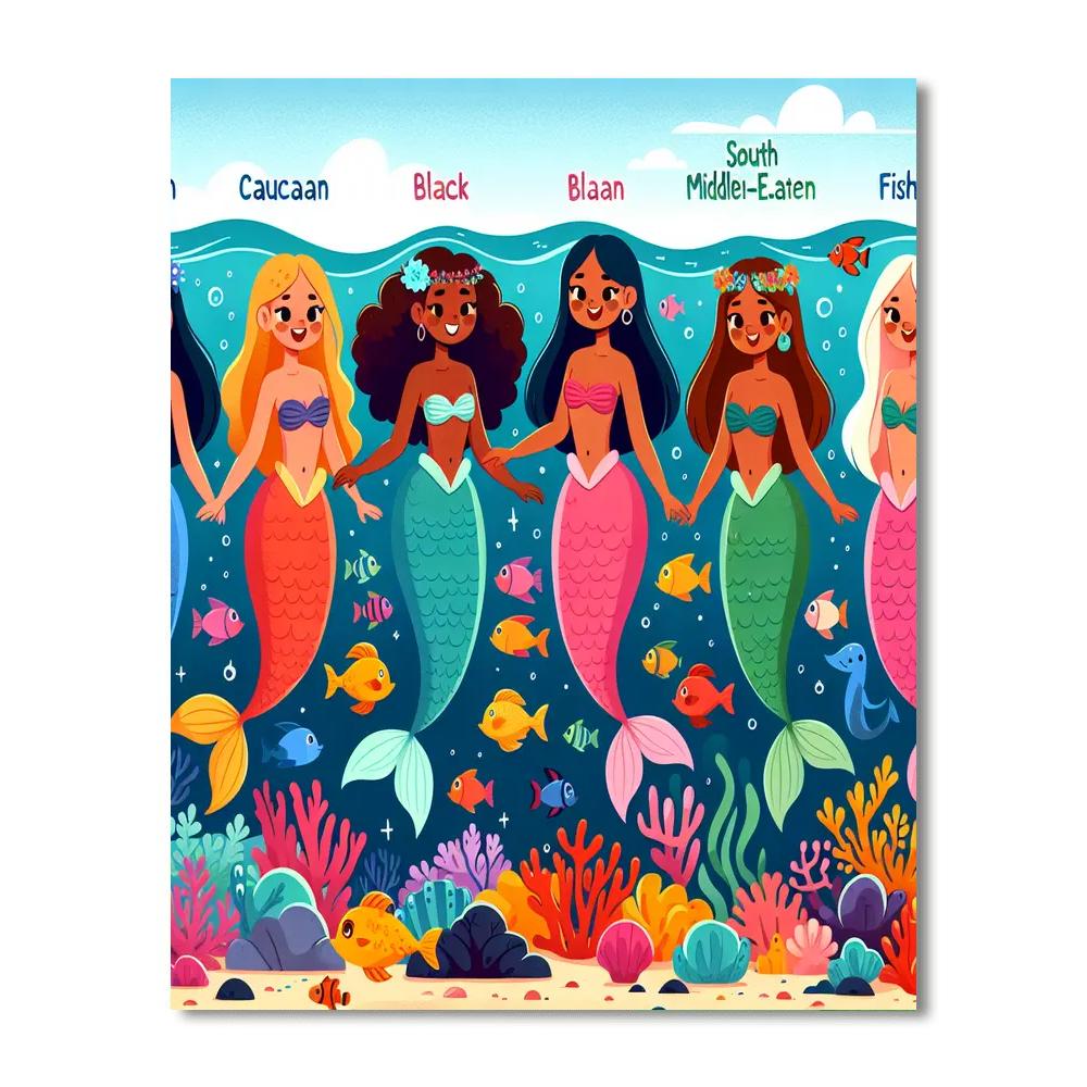 Mystical Mermaid Gathering Paint By Numbers