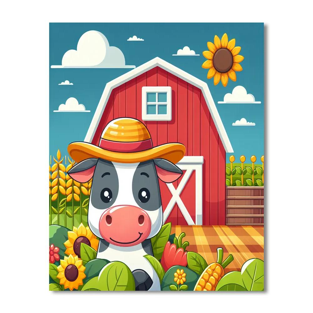 Clever Cows And Creative Crops Number Painting
