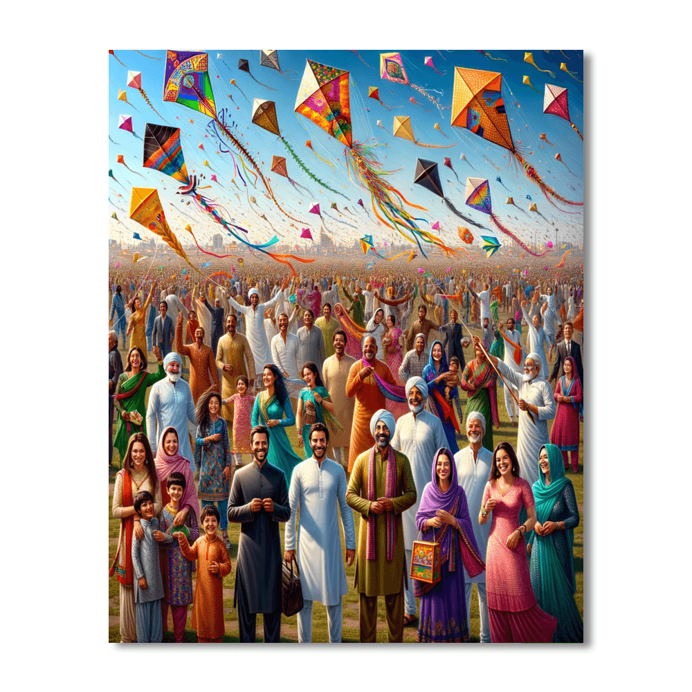 Kite Festival - Ahmedabad DIY Paint By Numbers