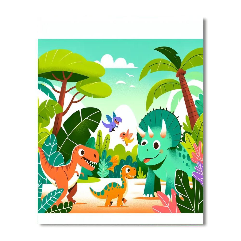 Dinosaurs In The Wild Paint By Numbers