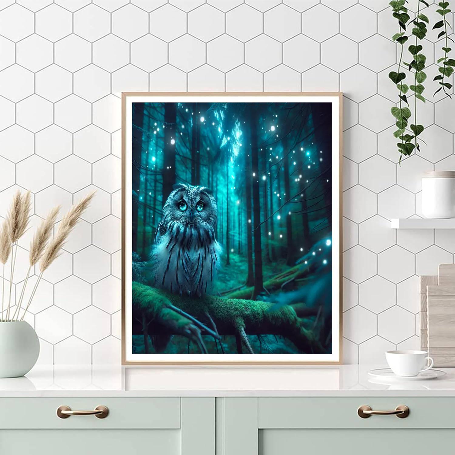Starry-eyed Owl In Enchanted Woods Painting By Numbers Kit