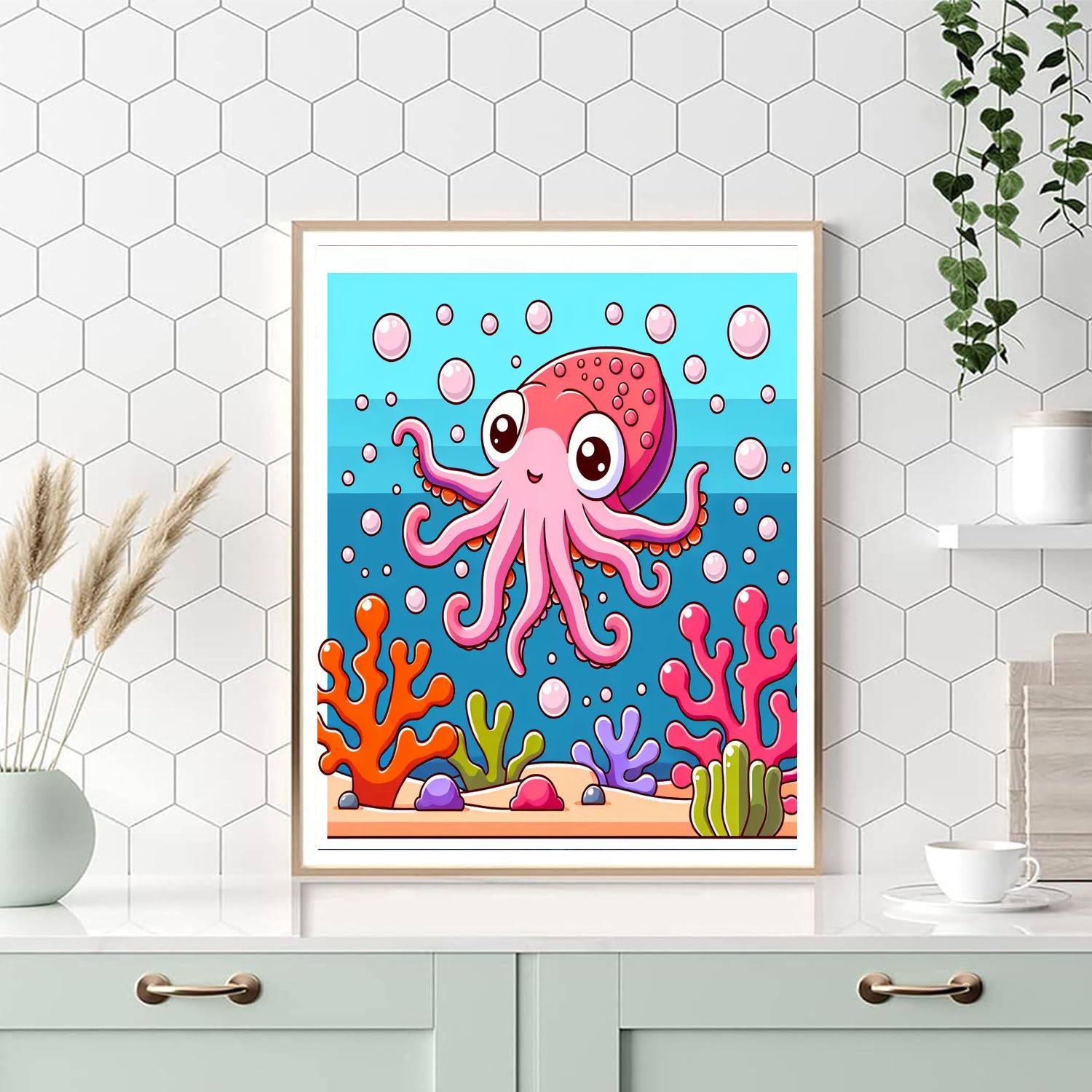 Chipper Cuttlefish Paint By Numbers Art