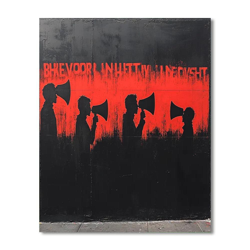 Banksy Inspired Silent Voices  Paint By Color