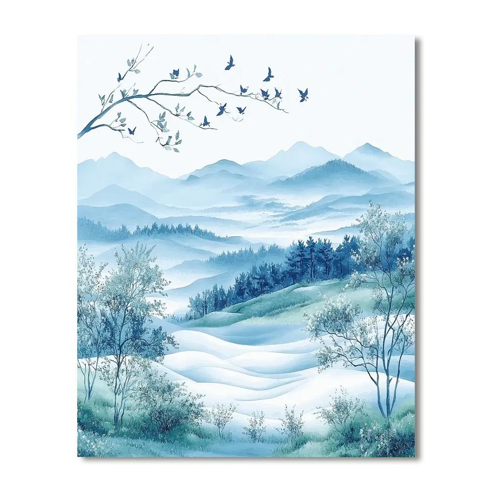 Utagawa Hiroshige Inspired Echoes Of The Wind  Paint By Numbers Art