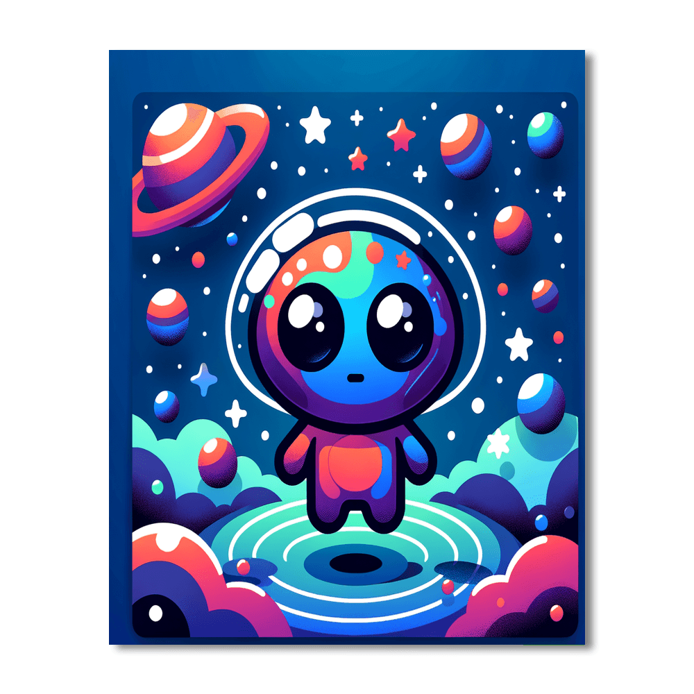Curious Little Alien DIY Paint By Numbers