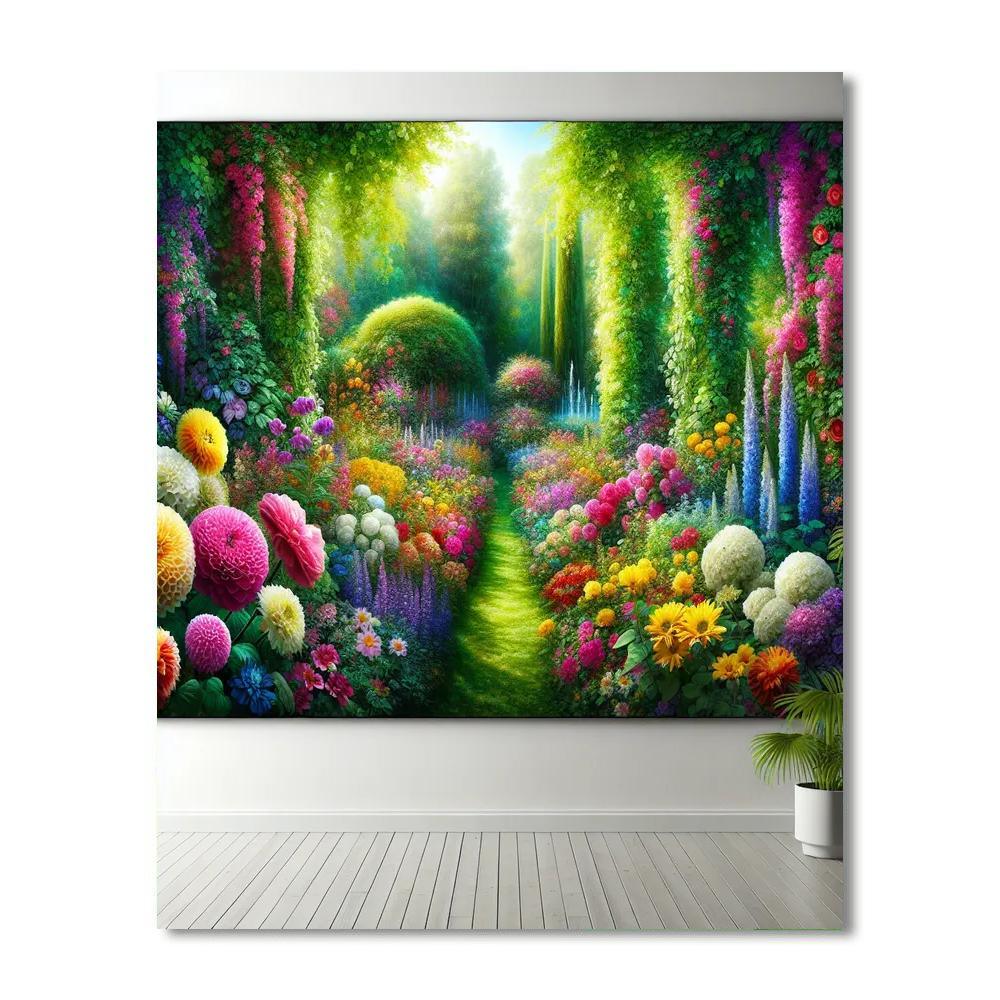 Breathtaking Garden Vista Number Painting