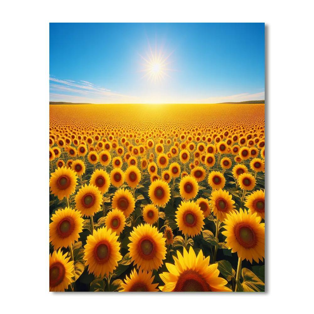 Elysian Sunflower Fields Paint By Color