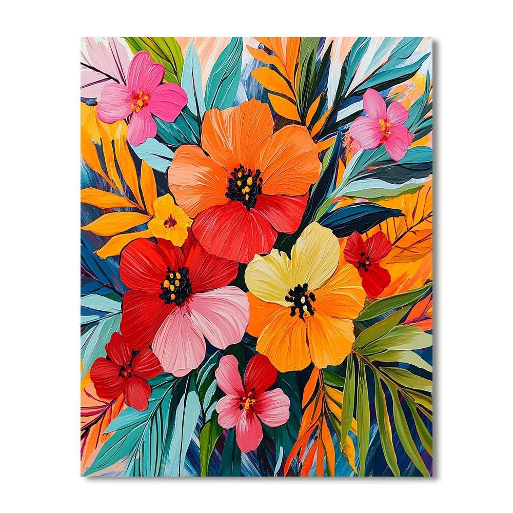 Frida Kahlo Inspired Frida's Floral Fiesta  DIY Paint By Numbers