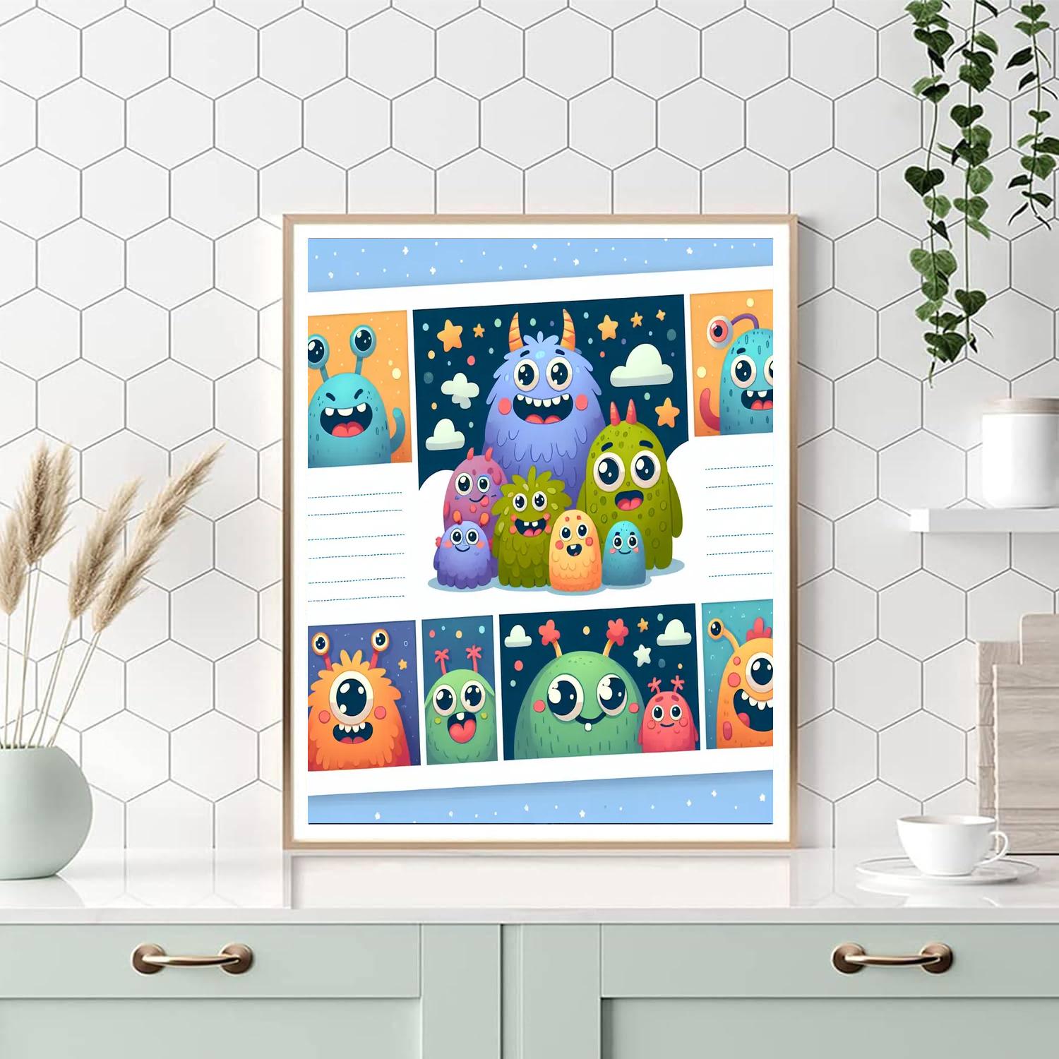 Colorful Monsters Numbered Painting Kits