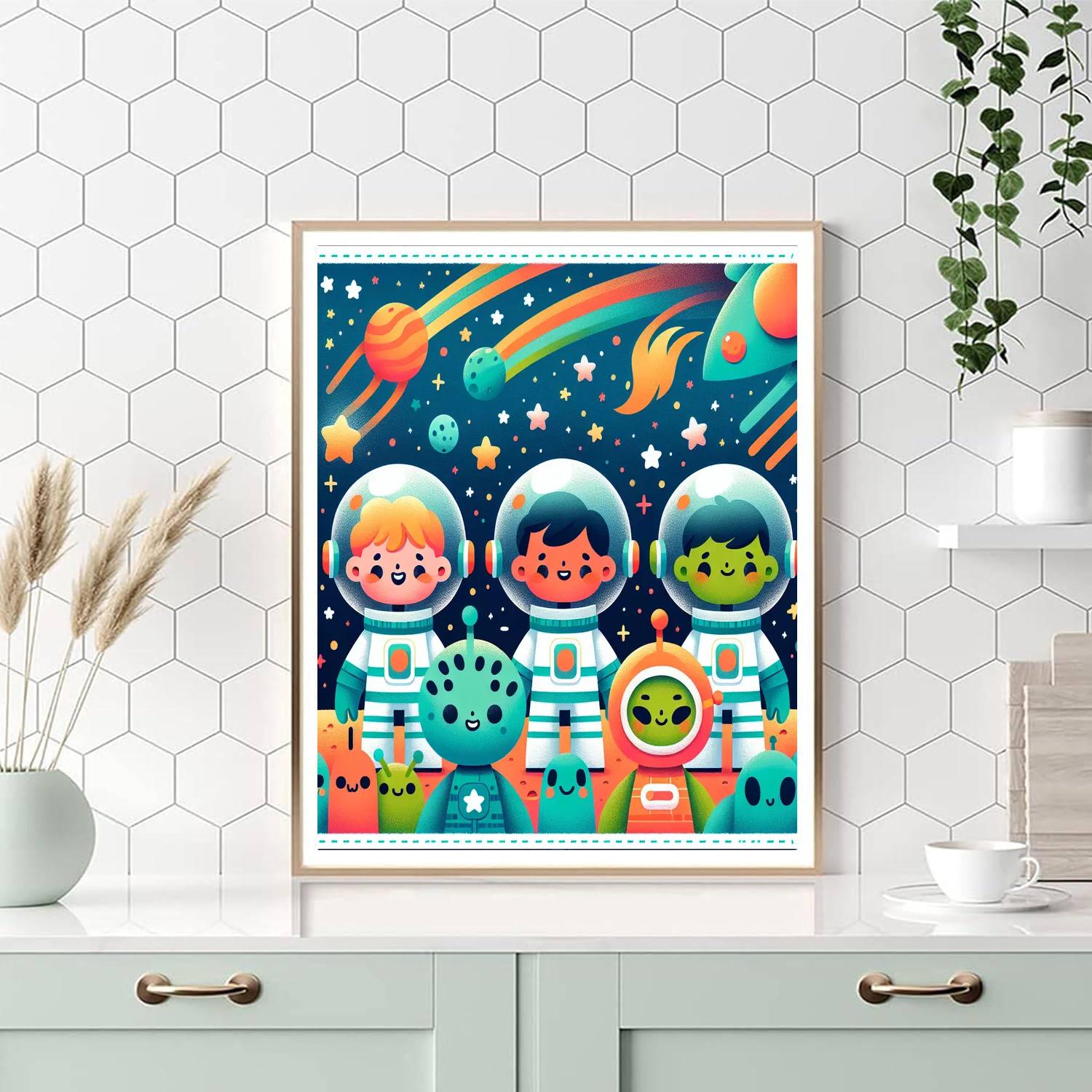 Exciting Space Voyage Paint By Numbers Art