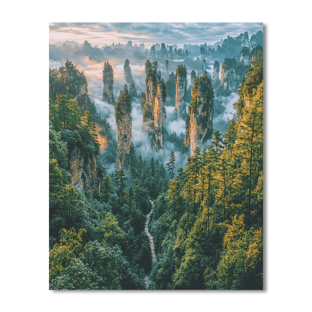 Zhangjiajie National Forest Park - Hunan, China Numbered Painting Kits