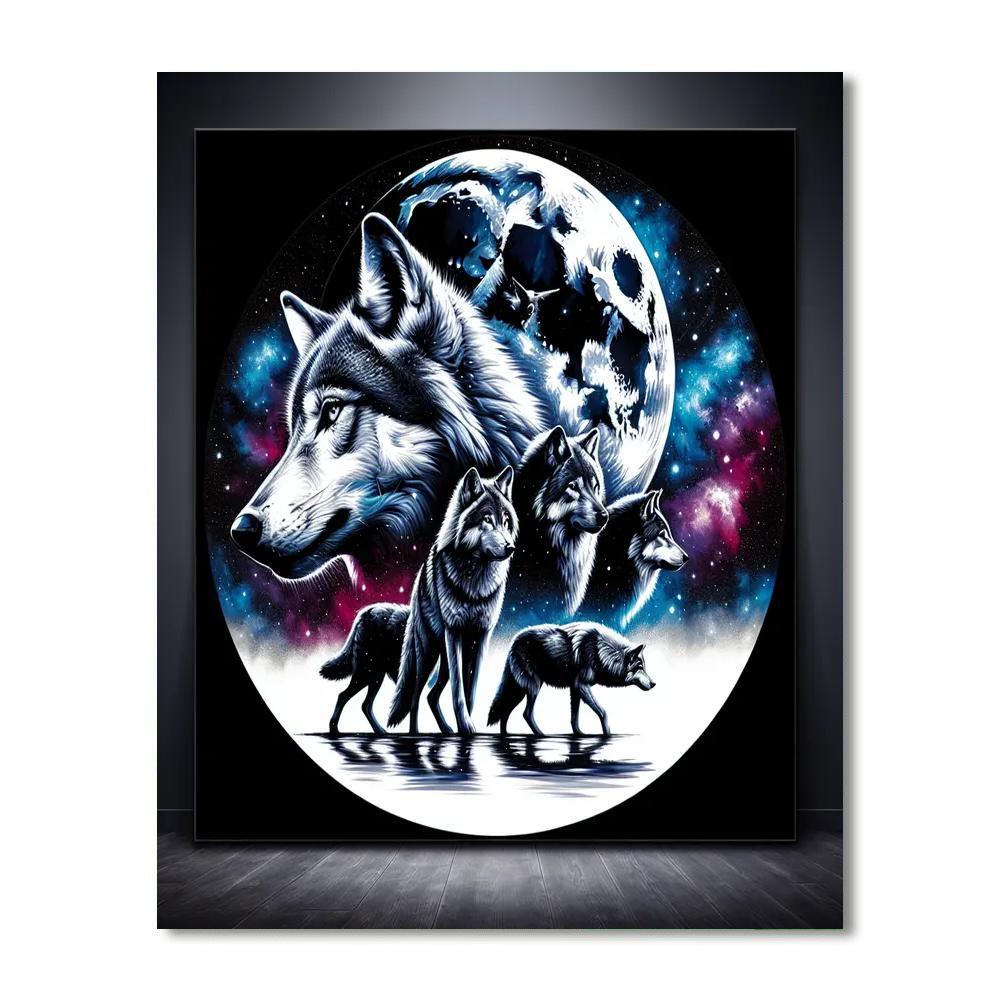 Majestic Wolf Pack Painting By Numbers Kit